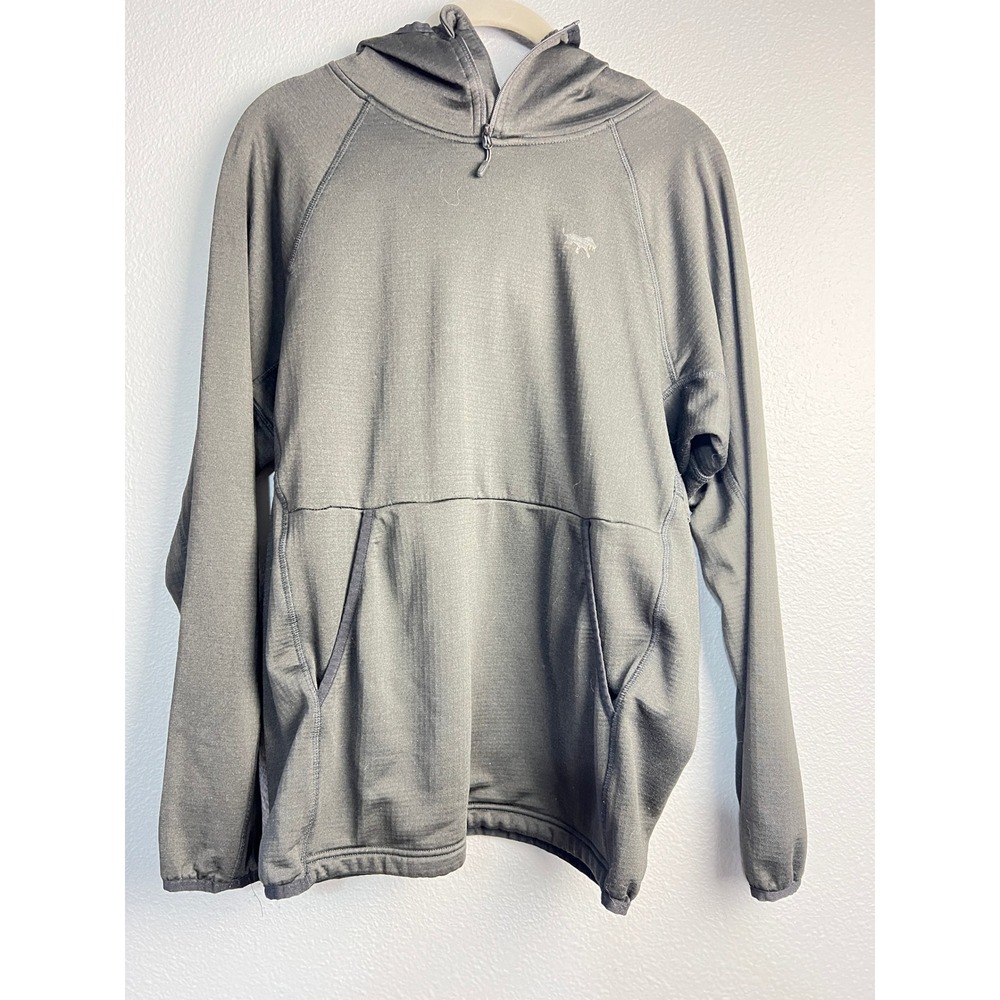 Back Down South Clothing Co Mens SM Gray Grid Fleece Quarter Zip Hoodie Lindale